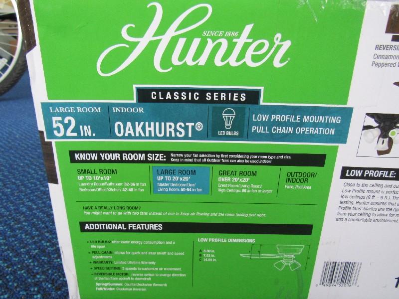 Hunter Fan Company 52" Indoor Oakhurst Lighted