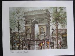 Pair - Paris Sacre Coeur Motmastre & Paris Arc De Triomphe Prints