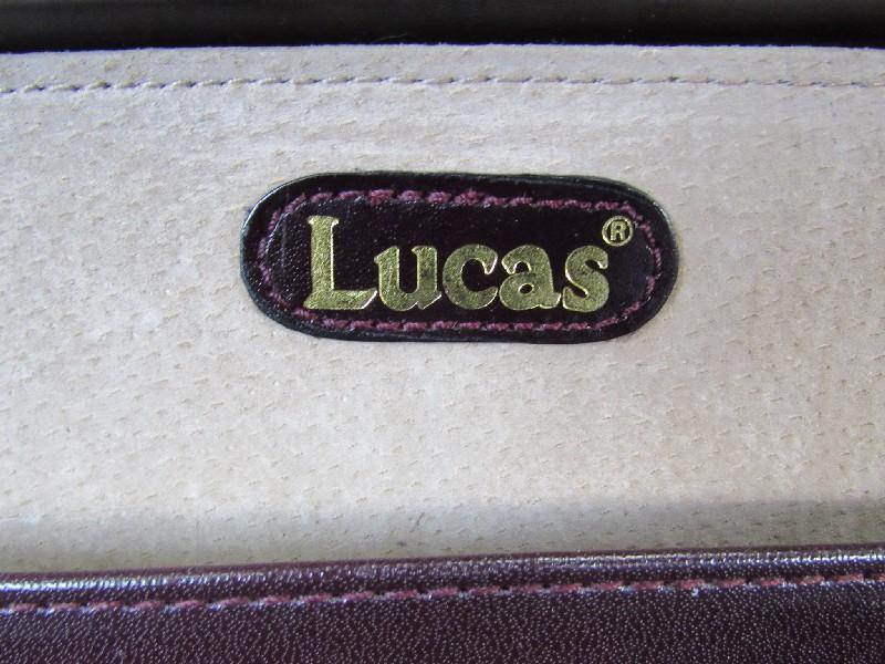 Vintage Lucas Top Grain Leather Travel Business Suitcase