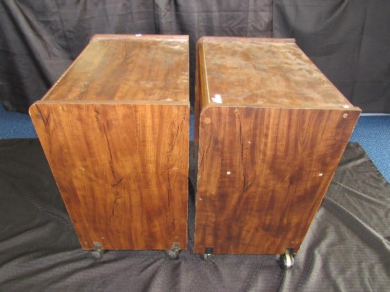 Wooden Pair - Side Stands/Organizers 2-Tier on Casters