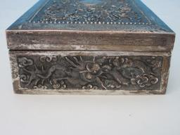 Antique Chinoiserie Argent Means Silver in French Keepsake Box
