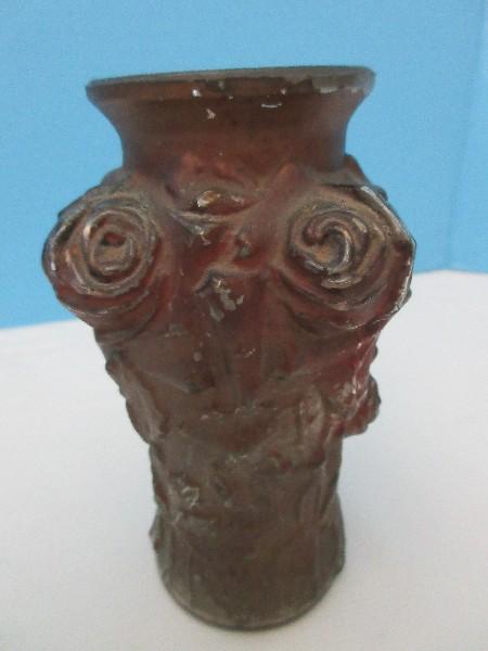 Depression Goofus Glass Relief Rosebud Pattern 5 1/4" Bud Vase