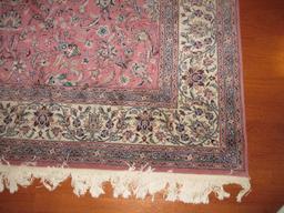 Magnificent Persian Style Design Traditional Area Rug Mauve Color w/ Fringe