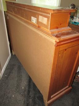 Vaughan Furniture Co. Long Dresser 9 Drawers Wood/Metal Pulls, Bracket Feet