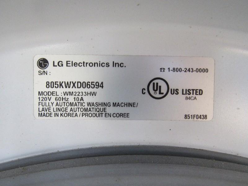 L.G. Washer White Metal Super Capacity, Quiet Operation