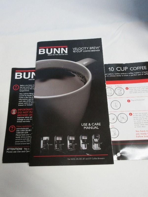 Bunn-O-Matic Thermo Fresh Stainless/Black Velocity Brew 10 Cup Coffee Brewer