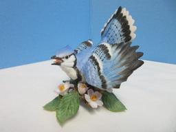 Lenox Garden Bird Collection Fine Porcelain Male Blue Jar 4 1/4" Figurine