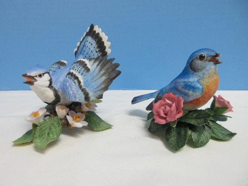 Lenox Garden Bird Collection Fine Porcelain Male Blue Jar 4 1/4" Figurine