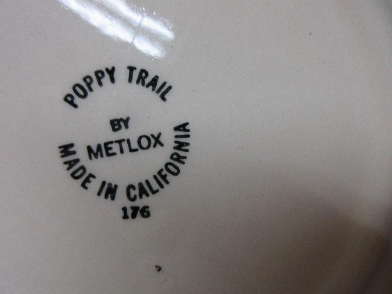 2 Piece - Metlox Poppytrail California Strawberry Olive Green Gravy Boat