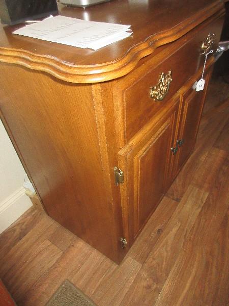 Oak Portable Kitchen Island Cart