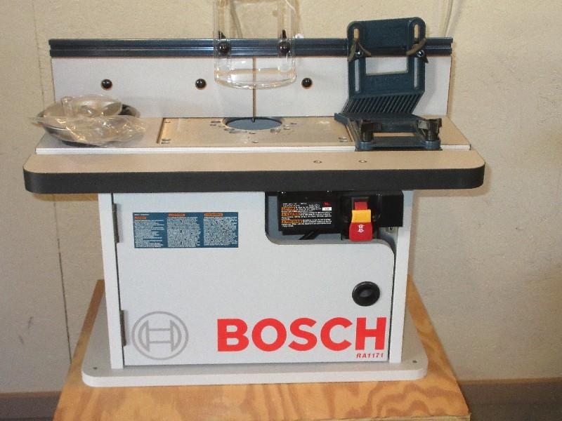 Bosch RA-1171 Adjustable Router Table w/ Wooden Bin on Casters