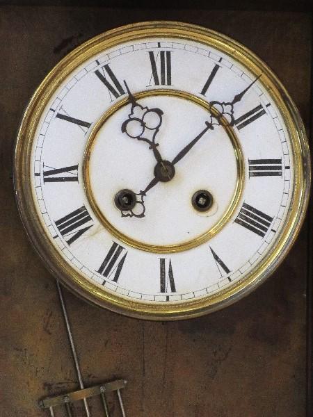 Exquisite Early Tall Vienna Regulator Key Wind Wall Clock Roman Numeral Face