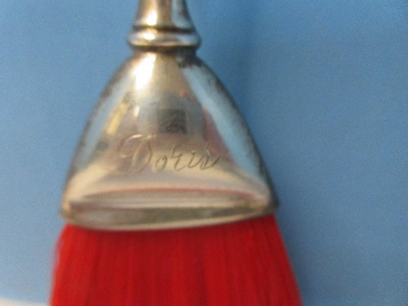 Webster Sterling Silver Handled 5 1/2" Garment Brush Engraved "Doris"