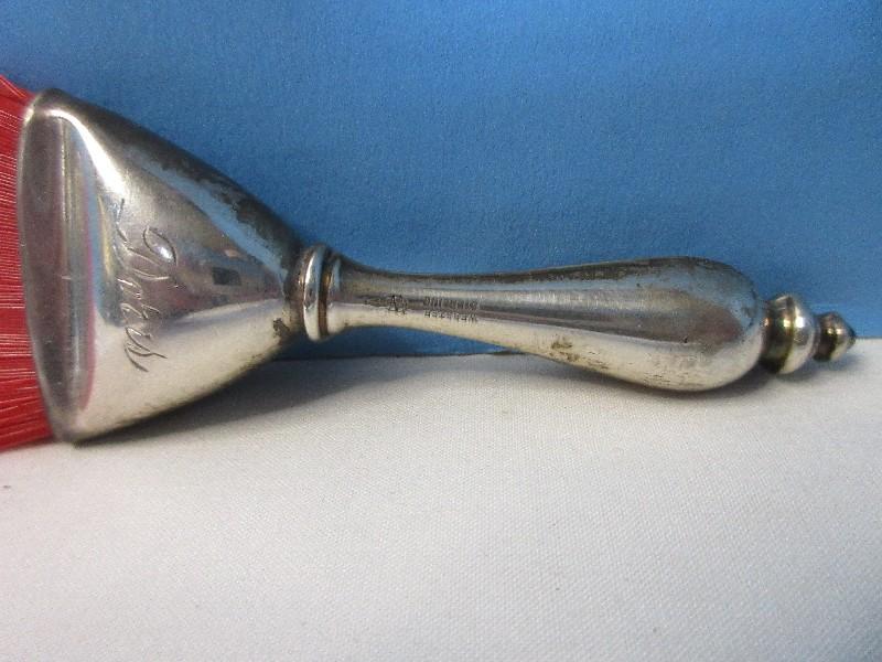 Webster Sterling Silver Handled 5 1/2" Garment Brush Engraved "Doris"