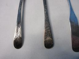 4 Sterling Silver Spoons 2 Have English Hallmarks One Unmarked, Davis & Brown 6" Teaspoons