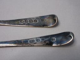 4 Sterling Silver Spoons 2 Have English Hallmarks One Unmarked, Davis & Brown 6" Teaspoons