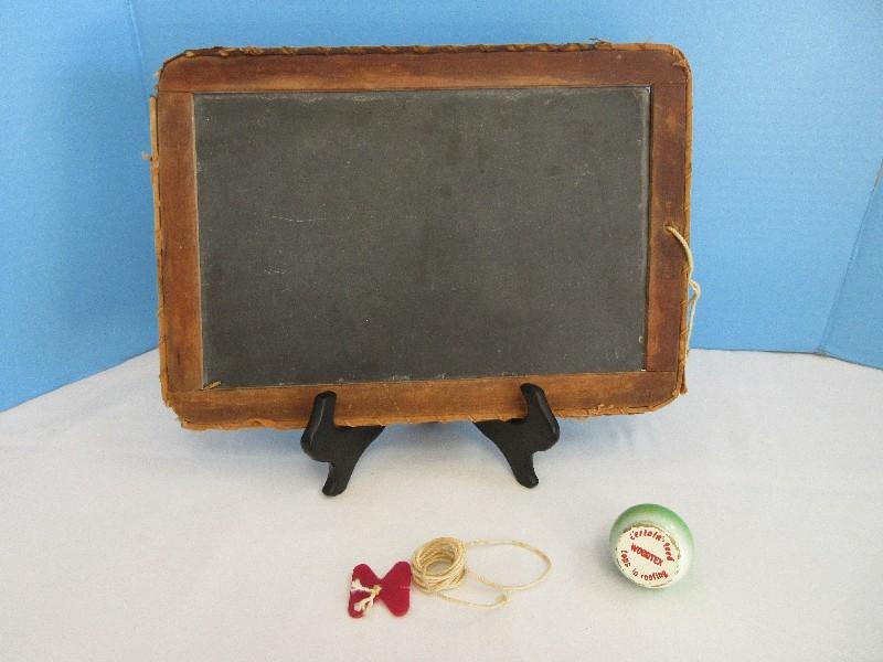 Woodtex Certain-Teed Wooden Spinning Tops in Roofing & Vintage Wood Frame Chalkboard