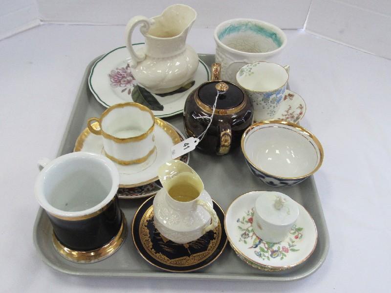Ceramic Lot - Japan Décor Dish, Gibson England Gilted Teapot, Aynsley Pembroke Dish