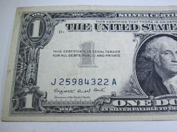 Old Silver $1 Certificate Series 1957-A Blue Seal