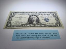 Old Silver $1 Certificate Series 1957-A Blue Seal