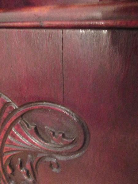 Spectacular Mahogany Side by Side Secretary Bookcase Carving Heavily Embellished