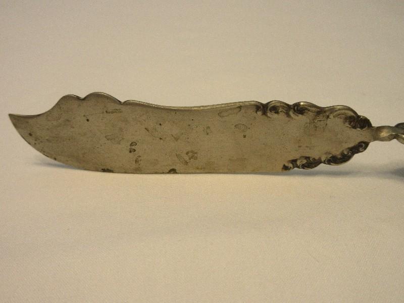 Antique Simeon L. & George H. Rogers Co. Nickel Silver No.1 Pattern Flat Handle Butter Knife