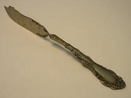 Antique Simeon L. & George H. Rogers Co. Nickel Silver No.1 Pattern Flat Handle Butter Knife