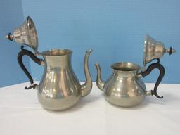 Phenomenal 5 Piece Server Set Royal Holland Pewter Reproduction Sleepy Hollow Restorations