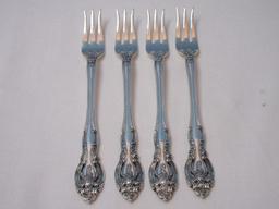 Set - 4 Gorham Sterling La Scala Pattern 1964 Silver Flatware