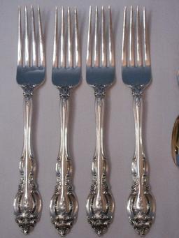 16 Pieces - Gorham Sterling La Scala Pattern 1964 Silver Flatware