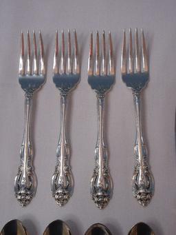 16 Pieces - Gorham Sterling La Scala Pattern 1964 Silver Flatware