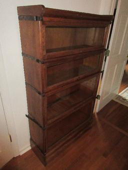 Rare Find - 5 Piece Early Traditional Hales Barrister Stacking Lawyers Oak Home Bookcase