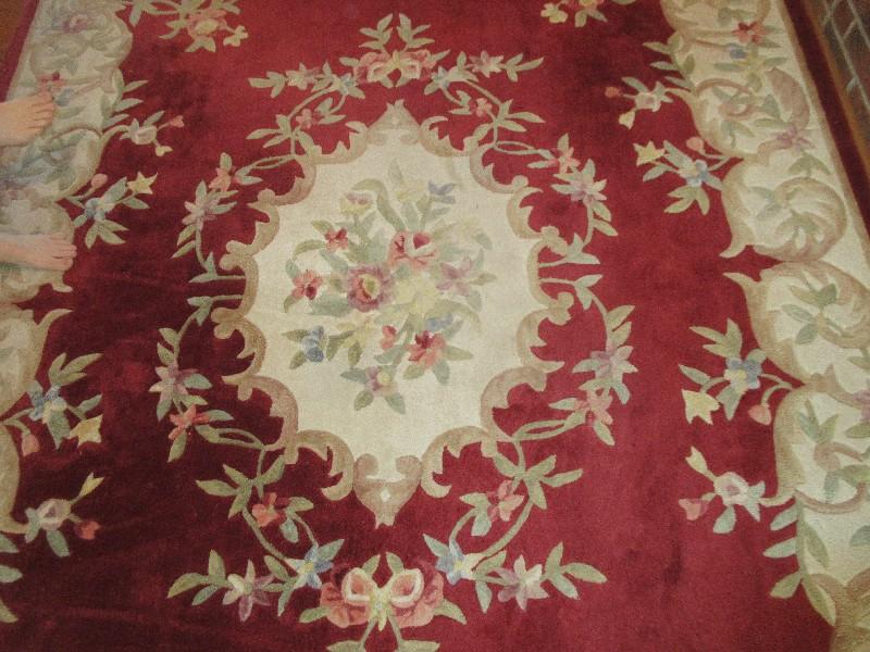 Chinese Hand Made Area Rug Collection Aubusson Design Sculpted Floral Foliage