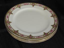 1896 Maddox & Sons Royal Vitreous England Gilted/Ornate Band 4 Place Setting Lot