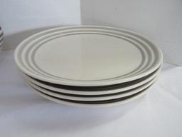 Threshold Bistro Stoneware Ceramic Lot - 3 Grey Band Pattern