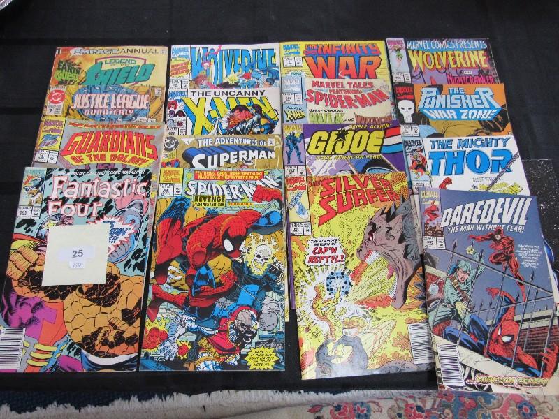 12 Vintage Comic Books, Fantastic Four 365, Guardian of The Galaxy 25, Justice League Quarterly