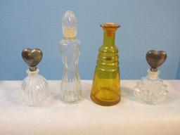Collection - Oval Glass Vanity Dresser Tray Scroll Bead Design Rim 14 1/4" x 8 1/2"