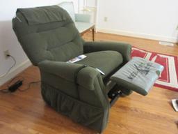 Med-Lift Quality Lift Chair Recliner Olive Green Corduroy Upholstery