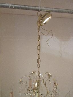 Traditional Stunning French Inspired 5 Arm Candlestick Chandelier Brass Tone