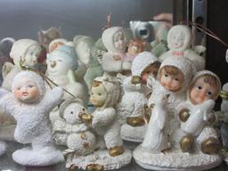 Plethora Christmas Collection Lefton China Figurines, Eva Rockwell Snowman Angel