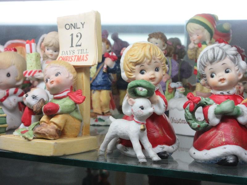 Plethora Christmas Collection Lefton China Figurines, Eva Rockwell Snowman Angel