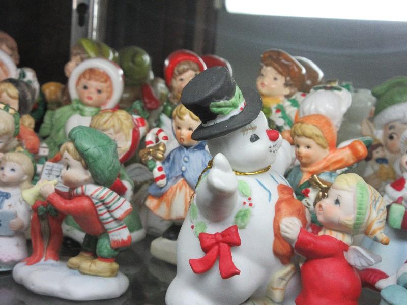 Plethora Christmas Collection Lefton China Figurines, Eva Rockwell Snowman Angel