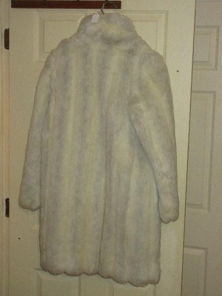 Synthetic Fur Mid Length Coat Jacket