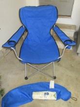 Versalite Outdoor Folding Arm Chair w/Dual Cup Holders, Ultra Light Weight Lawn Chair