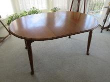 Drexel Furniture American Revival Collection Cherry Table on Ring Turn Leg on Pad Foot w/2