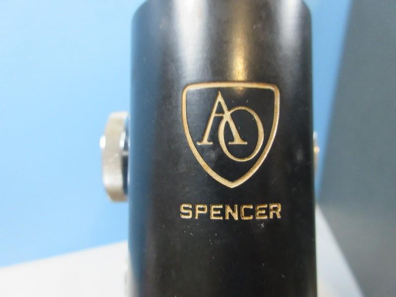 Scarce Find Vintage American Optical Spencer Microscope Three Objectives, Mechanical Stage,