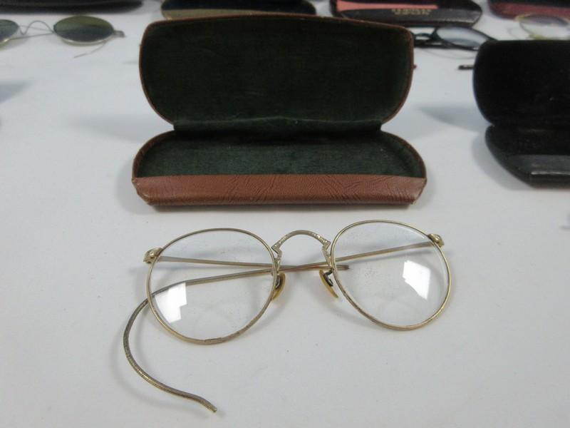 Vintage Eye Glasses w/Cases Wire Rim, +2.50 Modern Slim Sunglasses, Wire Rim Sunglasses,