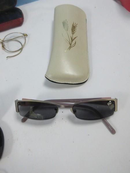 Vintage Eye Glasses w/Cases Wire Rim, +2.50 Modern Slim Sunglasses, Wire Rim Sunglasses,