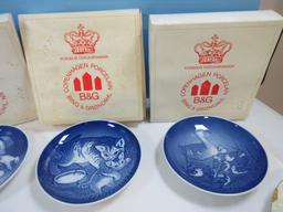 Lot Collector Plates 3 Bing & Grondahl Copenhagen Porcelain 1969,1972 & 1973 Mother's Day