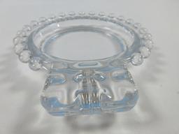 Set of 4 Imperial Glass-Ohio Clear Candlewick Pattern 5" 2 Slot Ashtray B'Tween Place